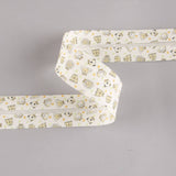 Biais en coton biologique Zoo orange-vert 30 mm - Ribes y Casals