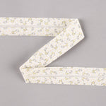 Biais en coton biologique Girafes orange-crème 30 mm - Ribes y Casals