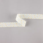 Biais en coton biologique étoiles de chiots bleu-vert 18 mm - Ribes y Casals