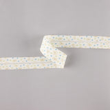 Biais en coton biologique étoiles de chiots bleu-vert 18 mm - Ribes y Casals