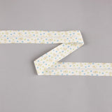 Biais en coton biologique étoiles de chiots bleu-vert 18 mm - Ribes y Casals