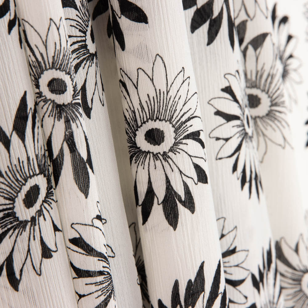 Gaze Bambula Marguerites Noir et Blanc - Ribes y Casals