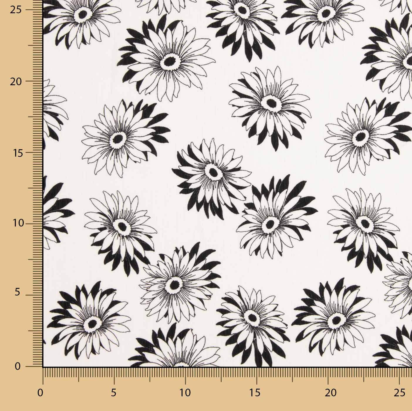 Gaze Bambula Marguerites Noir et Blanc - Ribes y Casals