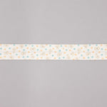 Biais en coton biologique étoiles de chiots bleu-orange 18 mm - Ribes y Casals