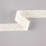 Biais en coton biologique étoiles de chiots bleu-orange 18 mm - Ribes y Casals