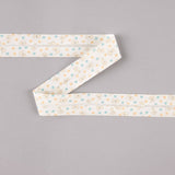 Biais en coton biologique étoiles de chiots bleu-orange 18 mm - Ribes y Casals