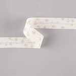 Biais en coton biologique Piglets y Kittens rose-crème 30 mm - Ribes y Casals