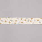 Biais en coton biologique Cochons et chatons orange-gris 30 mm - Ribes y Casals