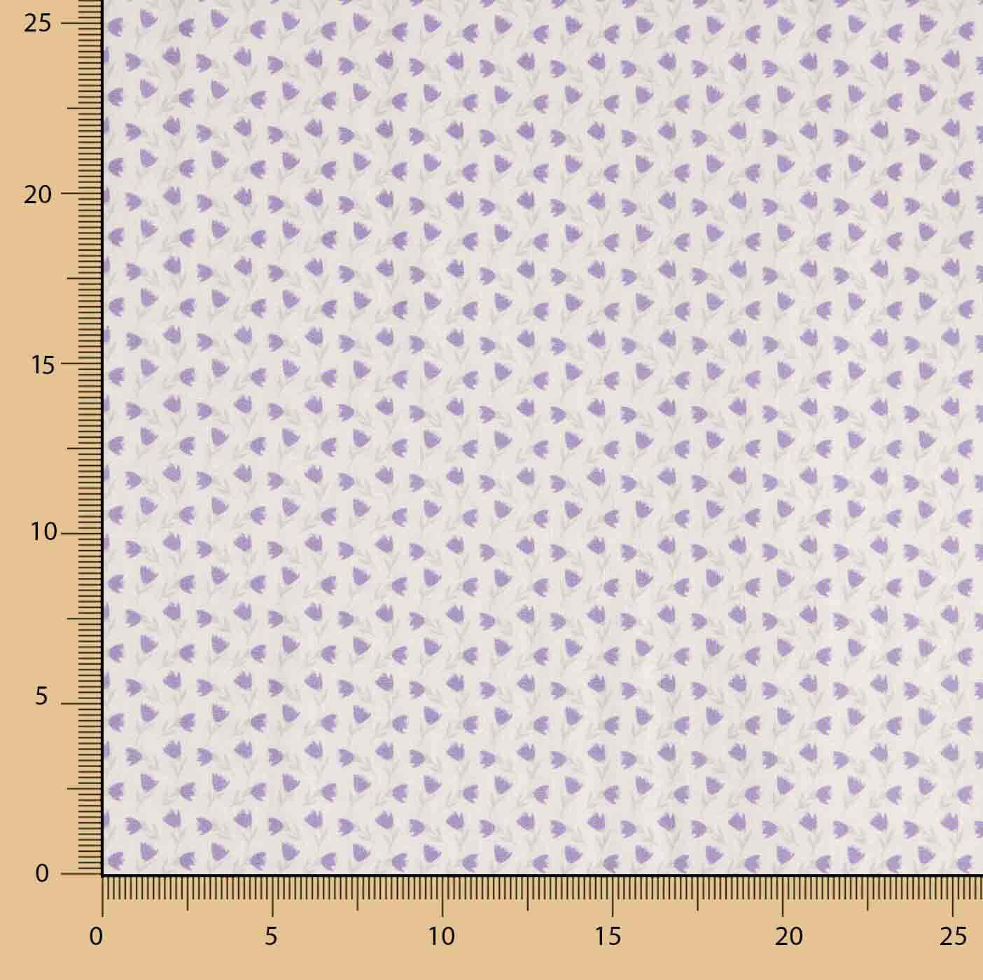 Percal imprimé tulipes lilas - Ribes y Casals