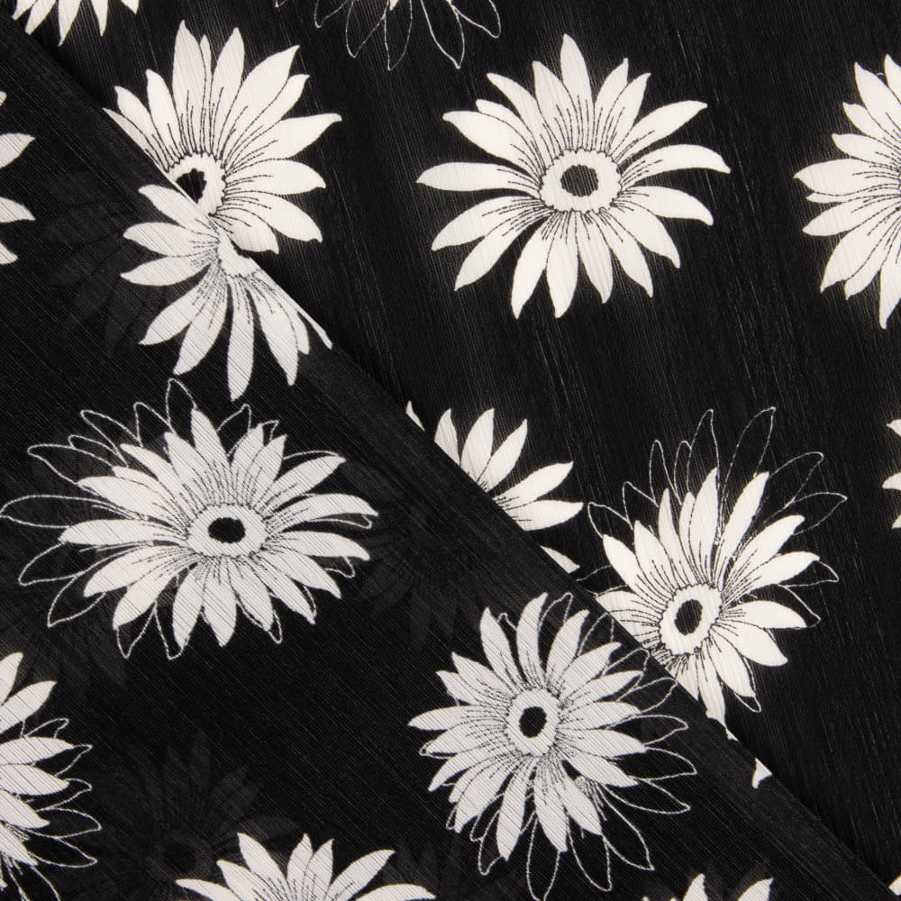 Gaze Bambula Marguerites Noir et Blanc - Ribes y Casals