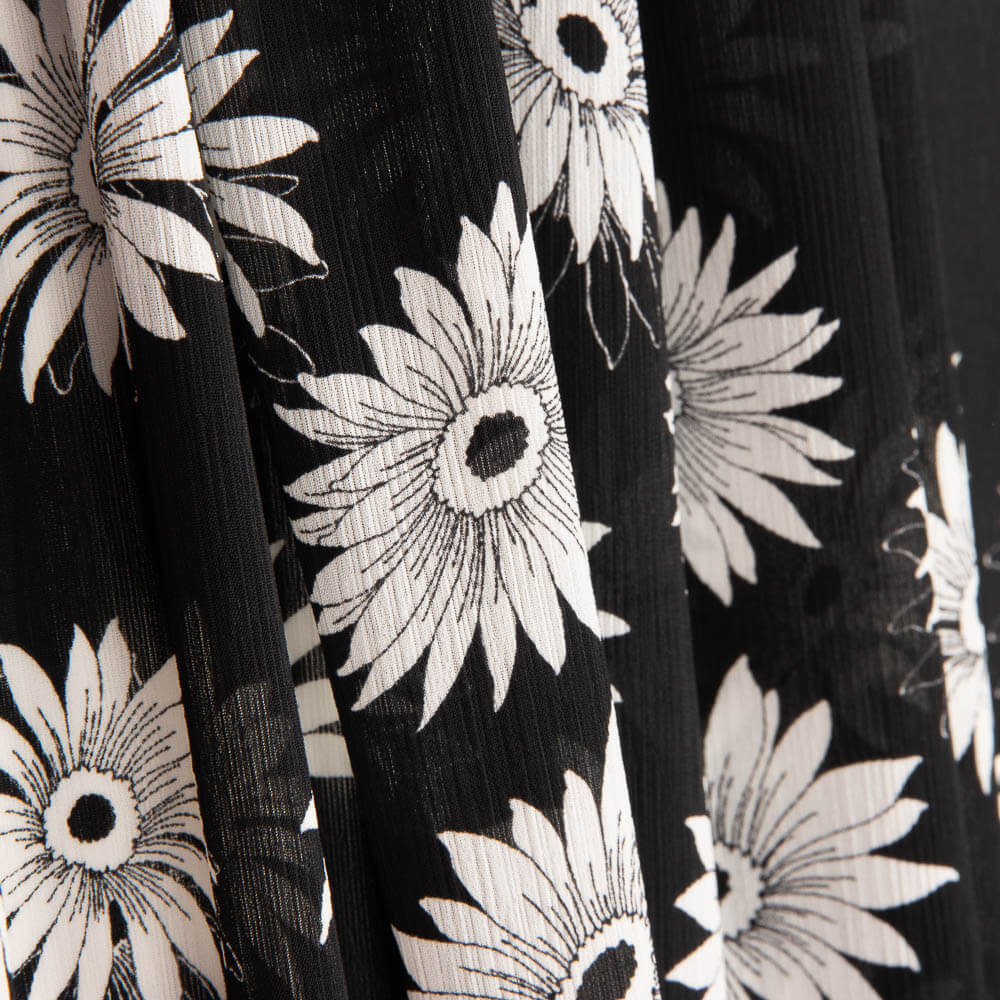 Gaze Bambula Marguerites Noir et Blanc - Ribes y Casals