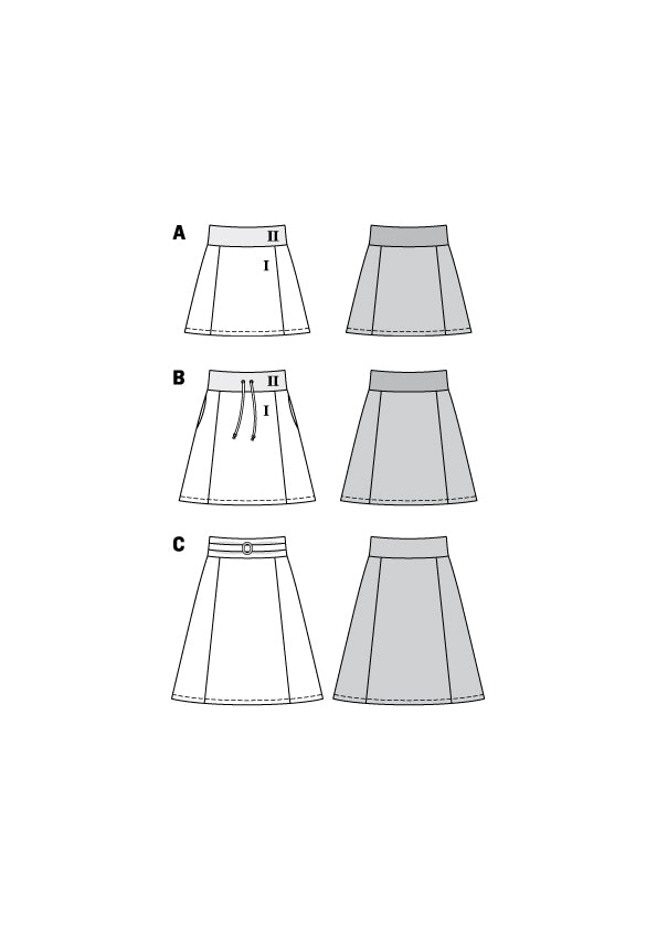 Patron de Couture Burda 6154 Jupe - Ribes y Casals
