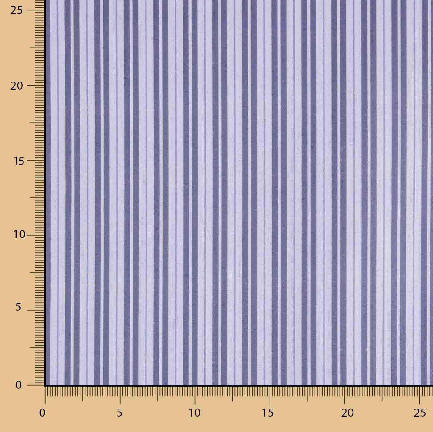Percal imprimé à rayures lilas - Ribes y Casals