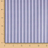 Percal imprimé à rayures lilas - Ribes y Casals