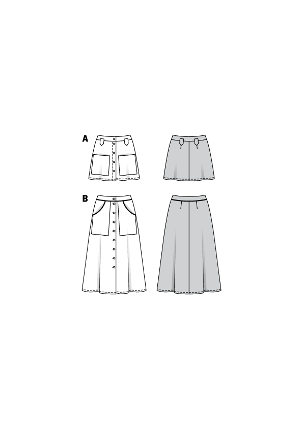 Patron de Couture Burda 6252 Jupe - Ribes y Casals