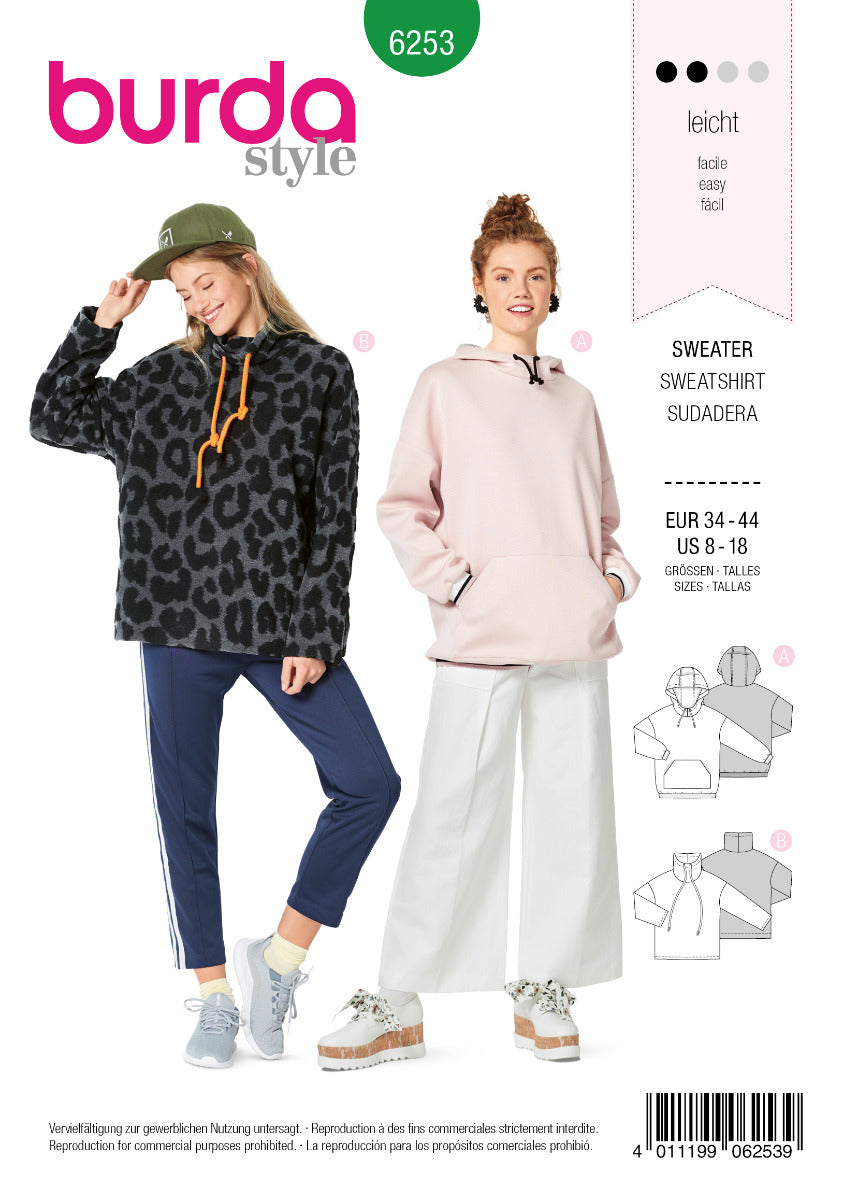 Patron de Couture Burda 6253 Chemise - Ribes y Casals