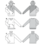 Patron de Couture Burda 6315 Pull - Ribes y Casals