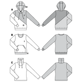Patron de Couture Burda 6315 Pull - Ribes y Casals