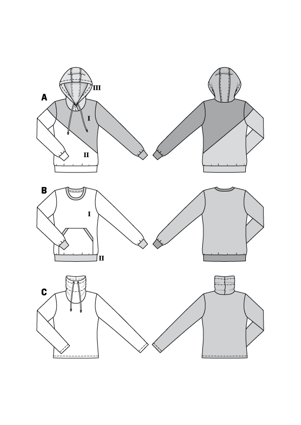 Patron de Couture Burda 6315 Pull - Ribes y Casals