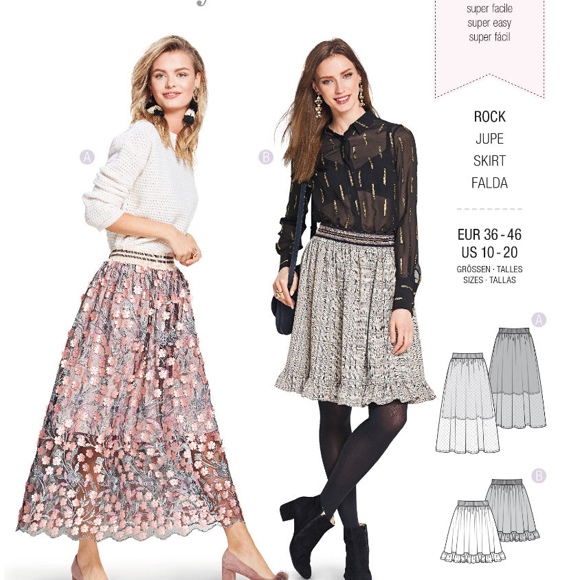 Patron de Couture Burda 6357 Jupe - Ribes y Casals
