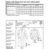 Patron de Couture Burda 6461 Manteau et veste - Ribes y Casals