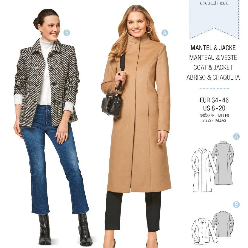 Patron de Couture Burda 6461 Manteau et veste - Ribes y Casals