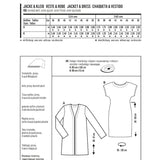 Patron de Couture Burda 6608 Veste et robe - Ribes y Casals