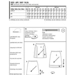 Patron de Couture Burda 6612 Jupe - Ribes y Casals