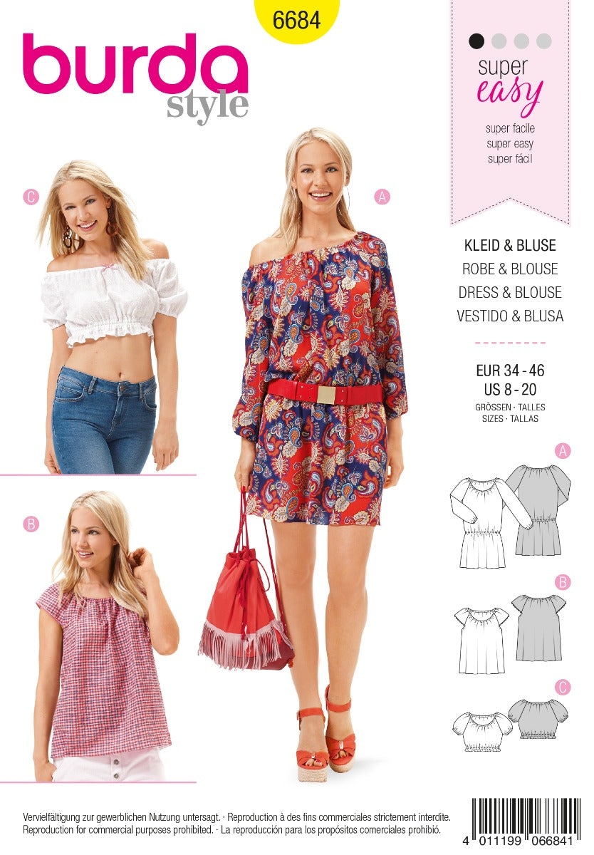 Patron de Couture Burda 6684 Robe et chemisier - Ribes y Casals