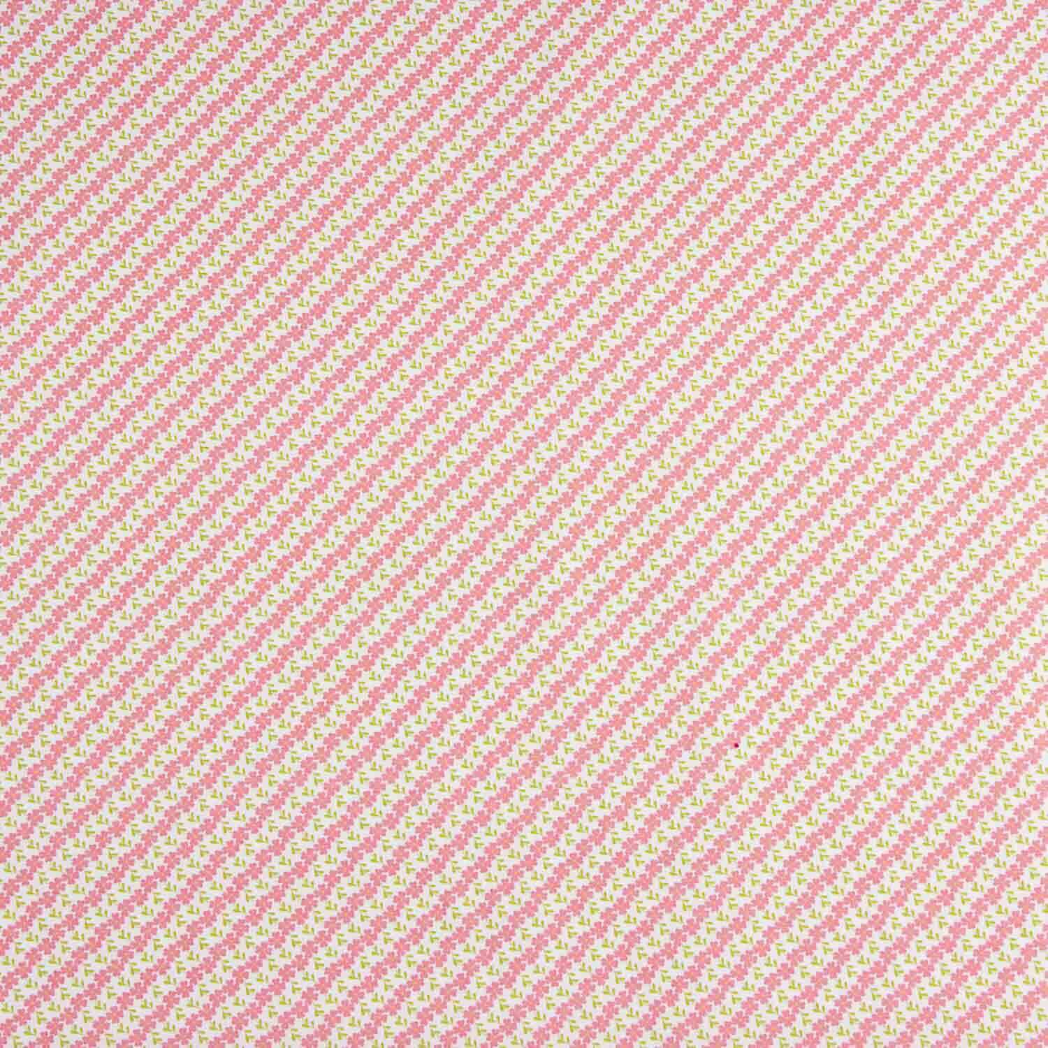 Percal imprimé floral diagonal rose - Ribes y Casals