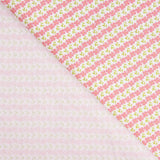 Percal imprimé floral diagonal rose - Ribes y Casals