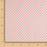 Percal imprimé floral diagonal rose - Ribes y Casals