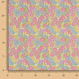 Percal imprimé Guirlande rose - Ribes y Casals
