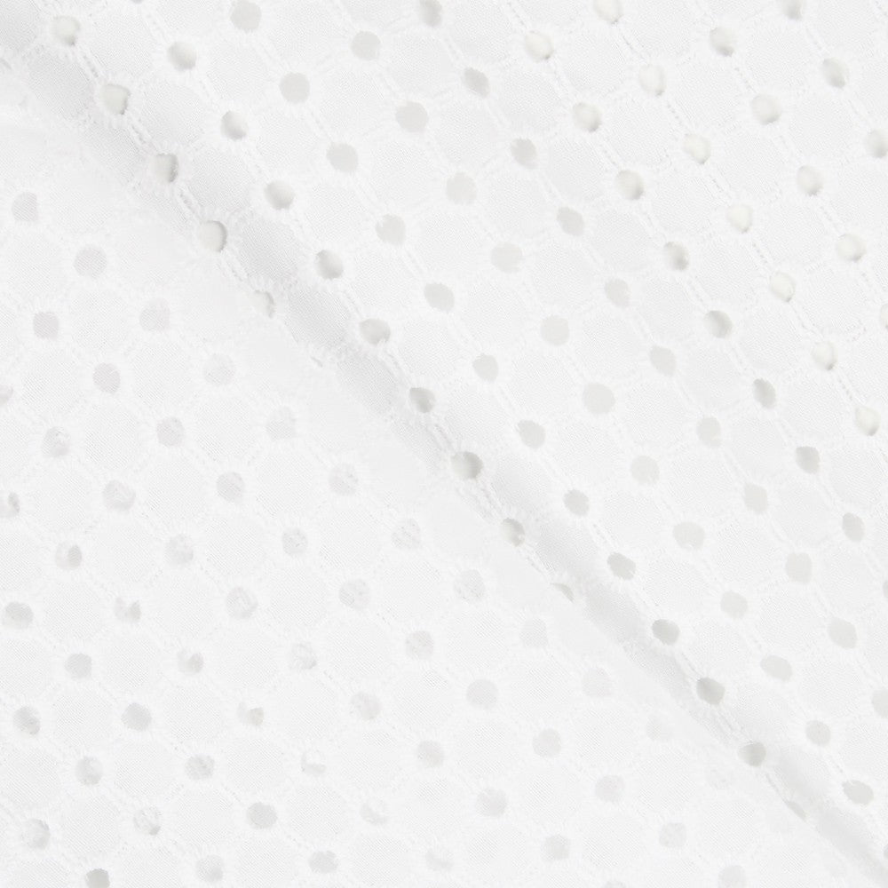 Tissu Broderie Suisse Carreaux Blanc - Ribes y Casals