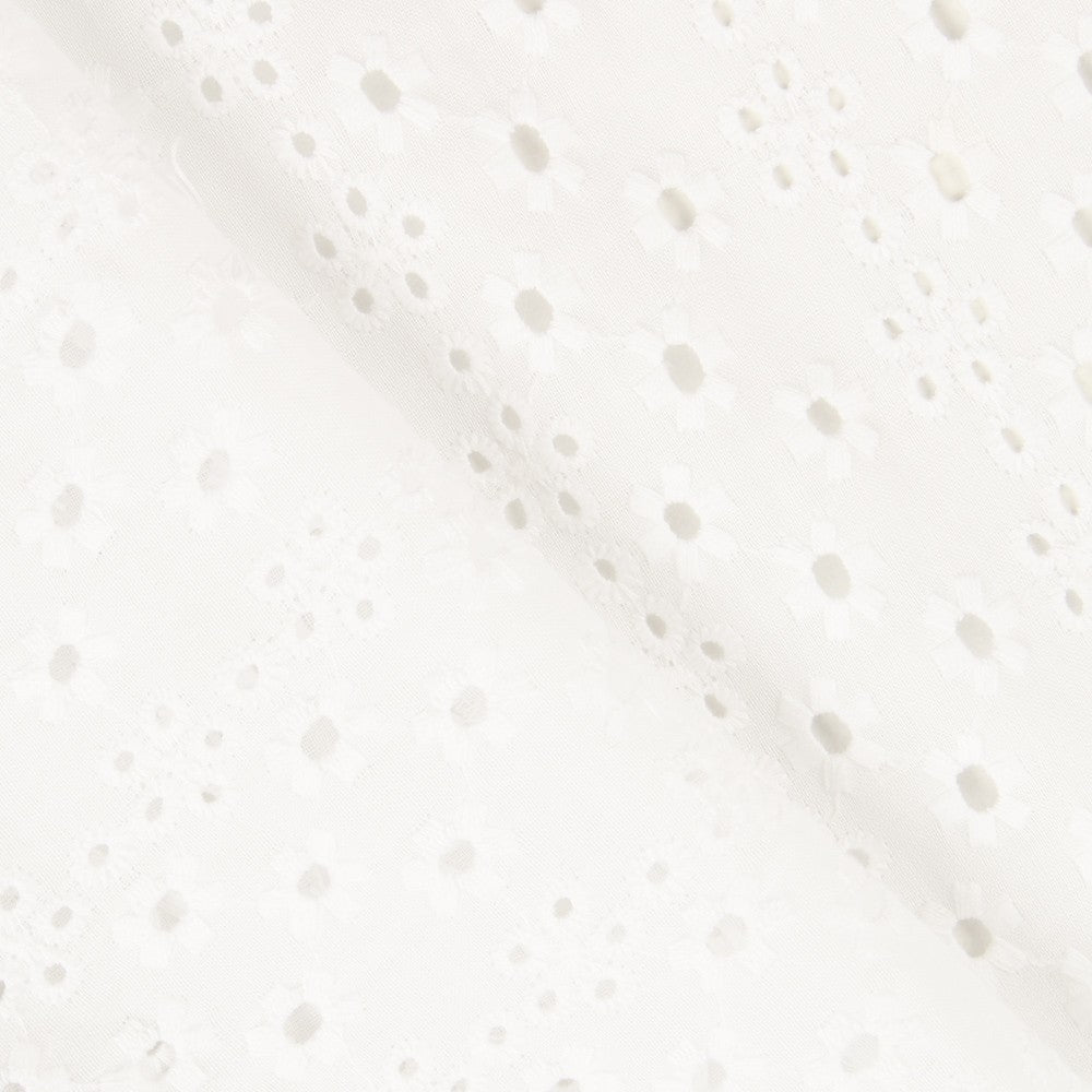 Tissu Broderie Suisse Fleurs Blanc - Ribes y Casals