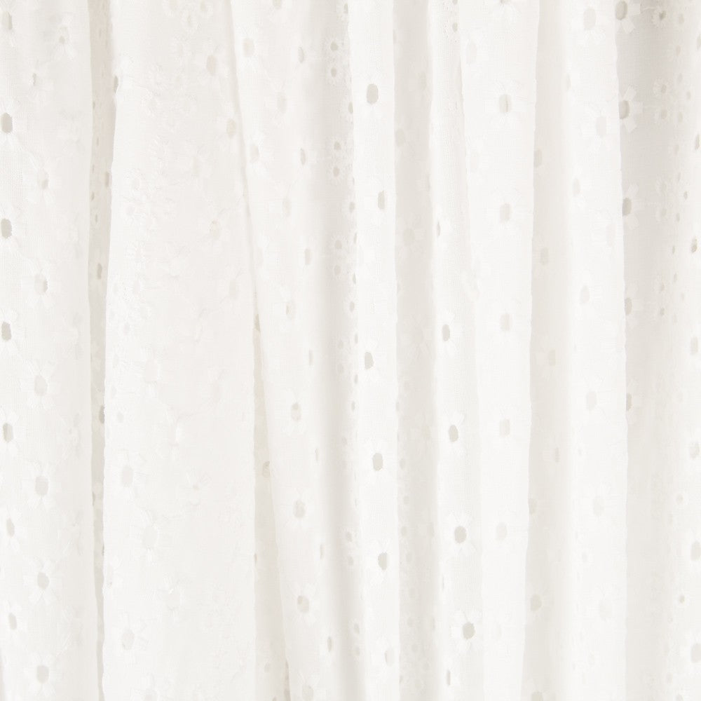 Tissu Broderie Suisse Fleurs Blanc - Ribes y Casals