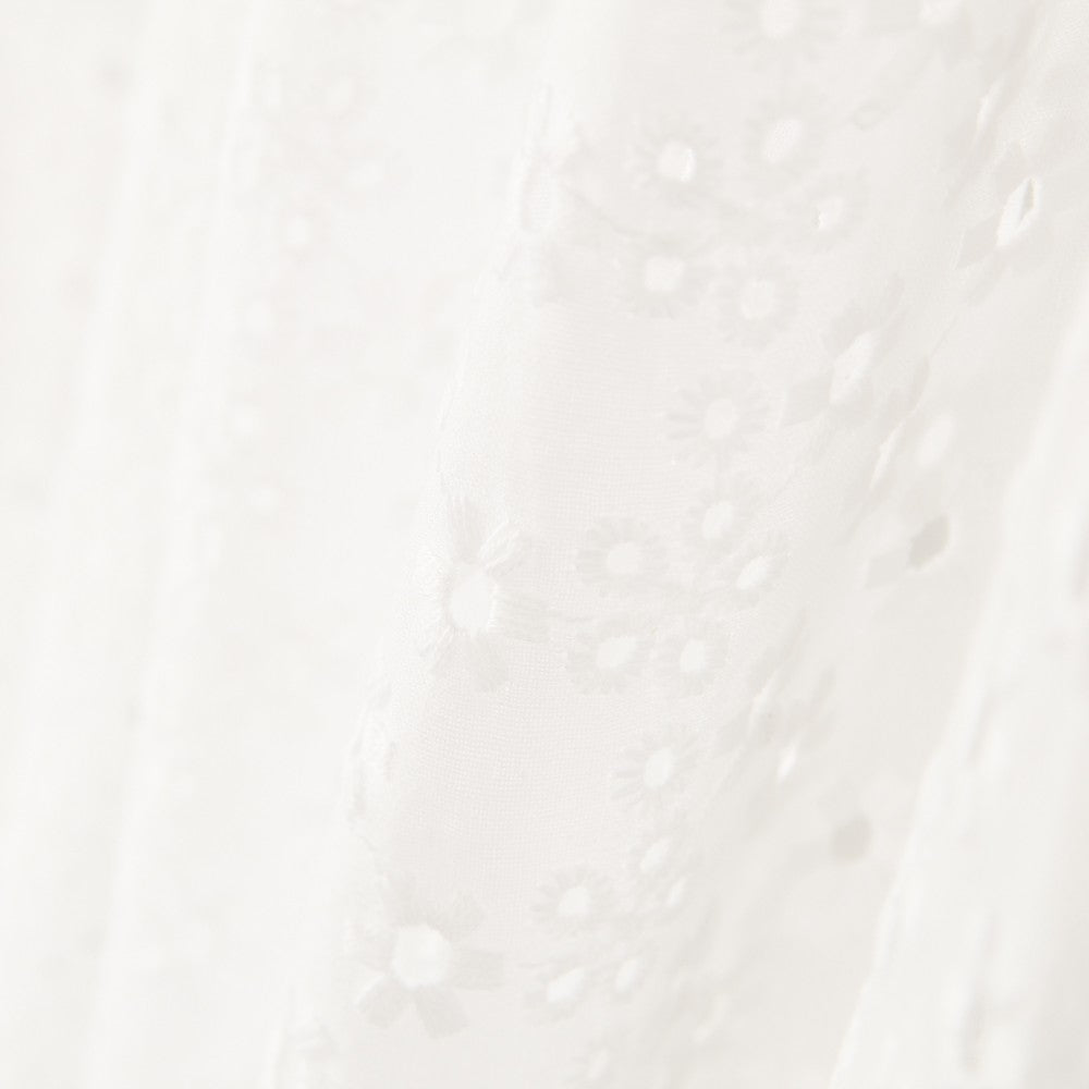 Tissu Broderie Suisse Fleurs Blanc - Ribes y Casals