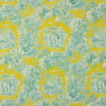 Popeline de Coton Imprimé Jungle Exotique Citron Vert - Ribes y Casals
