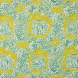 Popeline de Coton Imprimé Jungle Exotique Citron Vert - Ribes y Casals