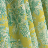 Popeline de Coton Imprimé Jungle Exotique Citron Vert - Ribes y Casals
