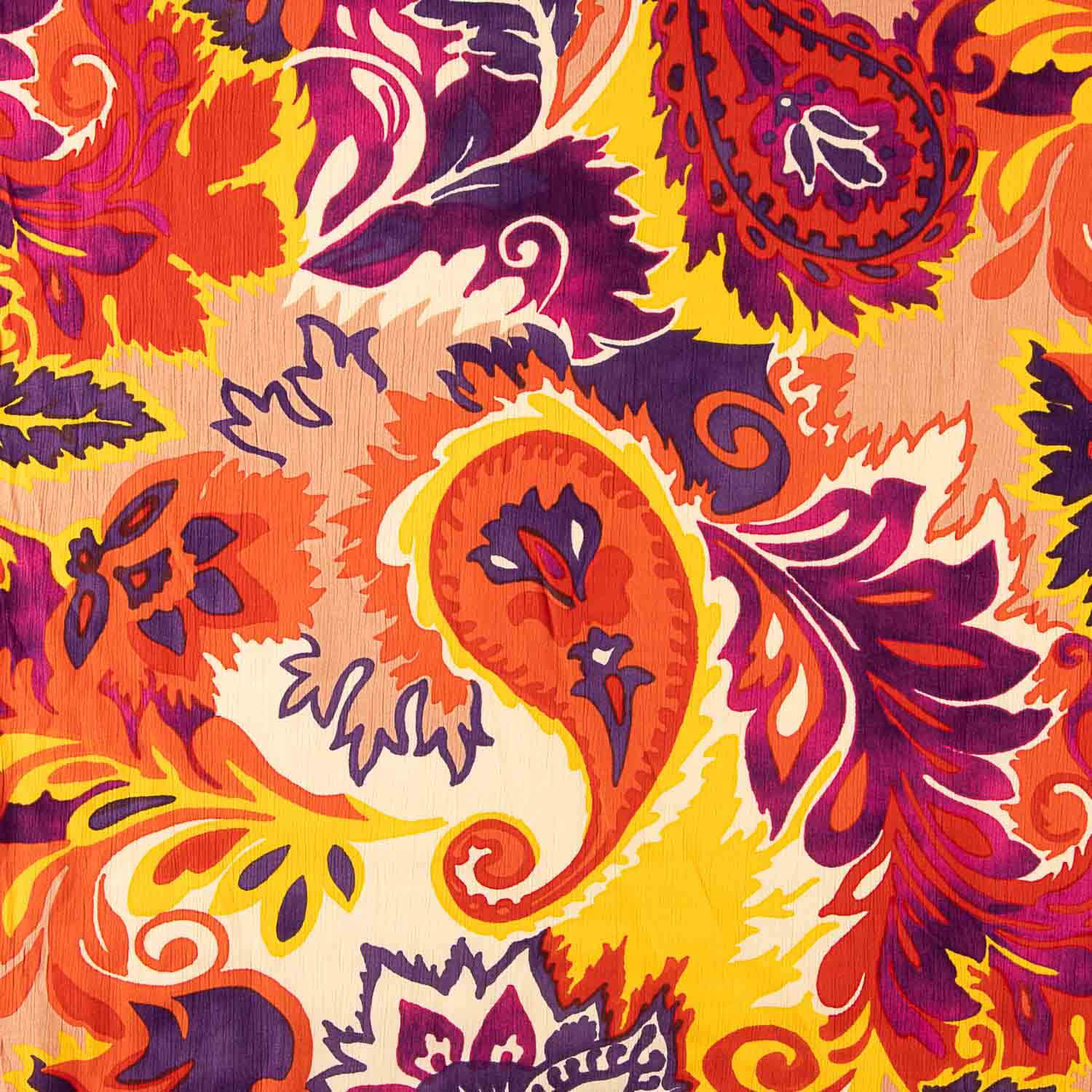Viscose Bambula à imprimé Paisley Sunset - Ribes y Casals