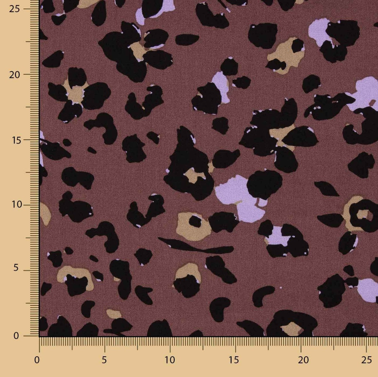 Viscose imprimée jungle chic marron - Ribes y Casals