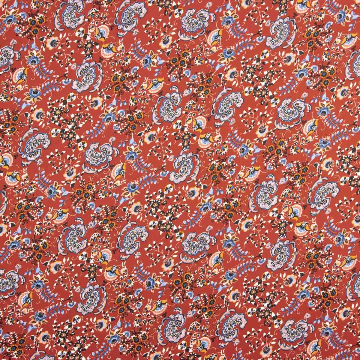 Crêpe de satin Cachemire Feu - Ribes y Casals