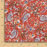 Crêpe de satin Cachemire Feu - Ribes y Casals