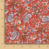 Crêpe de satin Cachemire Feu - Ribes y Casals