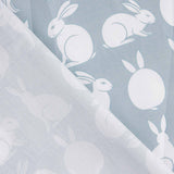 Percal imprimé Rabbit Maxi Aqua - Ribes y Casals