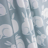 Percal imprimé Rabbit Maxi Aqua - Ribes y Casals
