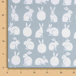 Percal imprimé Rabbit Maxi Aqua - Ribes y Casals