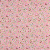 Percal imprimé bouquets fond rose - Ribes y Casals
