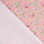Percal imprimé bouquets fond rose - Ribes y Casals